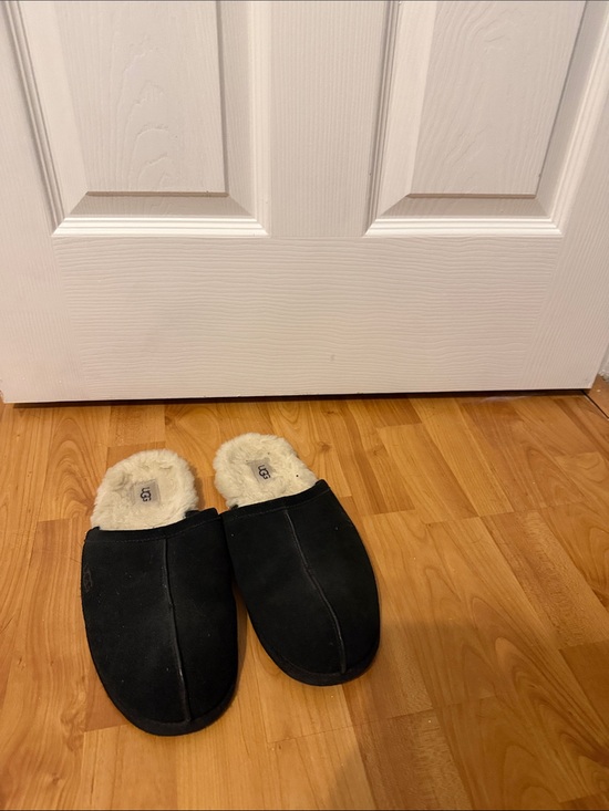 UGG Other - UGG Men’s Black Suede Shearling-Lined Slip-On Mules